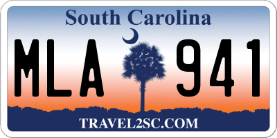 SC license plate MLA941