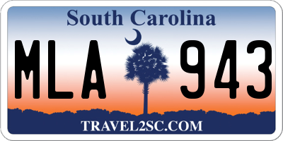 SC license plate MLA943