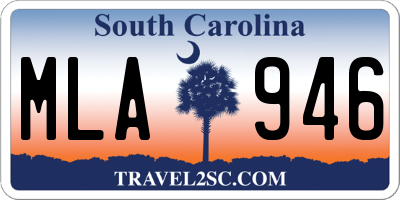 SC license plate MLA946