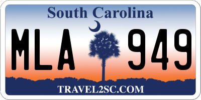 SC license plate MLA949