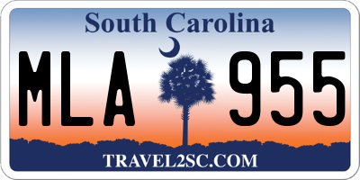 SC license plate MLA955