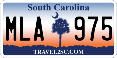 SC license plate MLA975