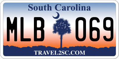 SC license plate MLB069