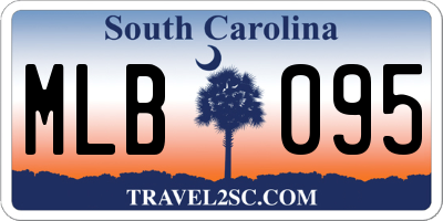 SC license plate MLB095