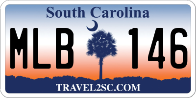 SC license plate MLB146