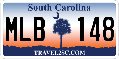 SC license plate MLB148