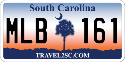 SC license plate MLB161