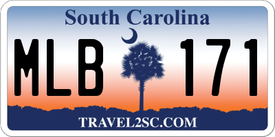 SC license plate MLB171