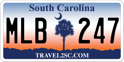 SC license plate MLB247