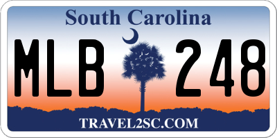 SC license plate MLB248