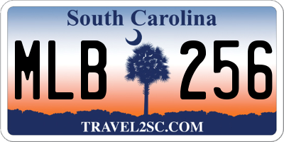 SC license plate MLB256