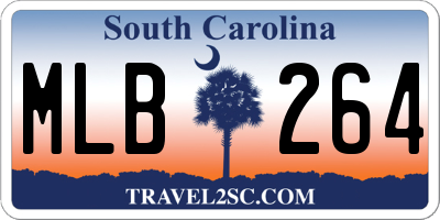 SC license plate MLB264