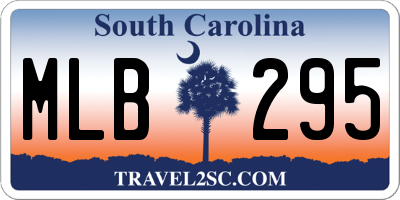 SC license plate MLB295