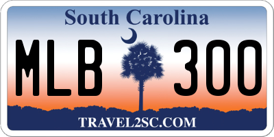 SC license plate MLB300