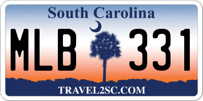 SC license plate MLB331