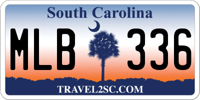 SC license plate MLB336