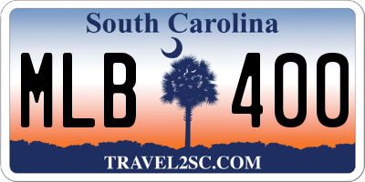 SC license plate MLB400