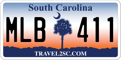 SC license plate MLB411