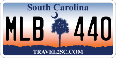 SC license plate MLB440