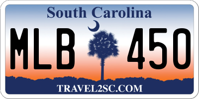 SC license plate MLB450