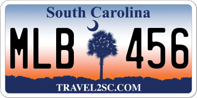 SC license plate MLB456