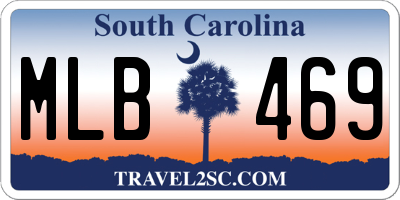 SC license plate MLB469