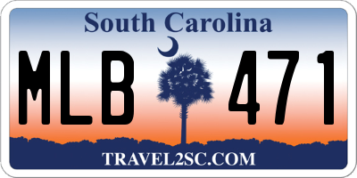 SC license plate MLB471