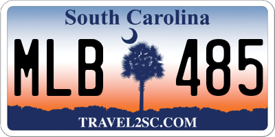 SC license plate MLB485