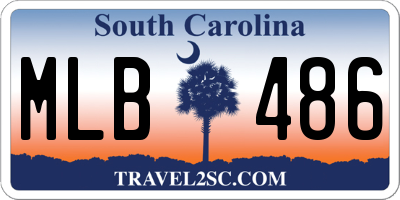 SC license plate MLB486