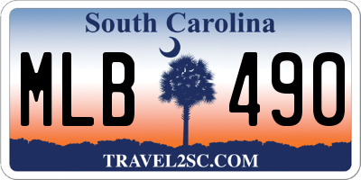 SC license plate MLB490