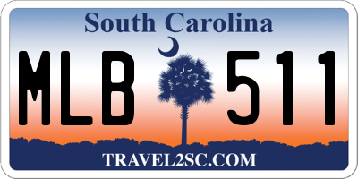 SC license plate MLB511