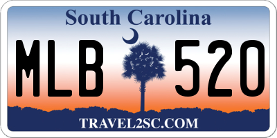 SC license plate MLB520