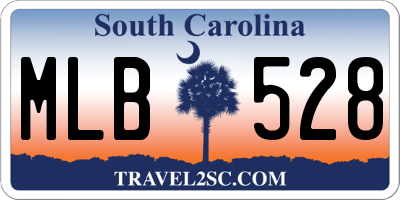 SC license plate MLB528