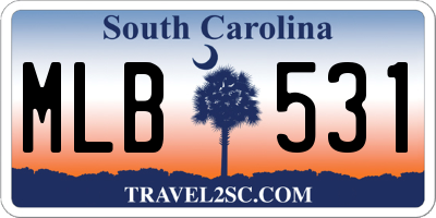 SC license plate MLB531