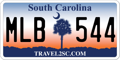 SC license plate MLB544