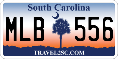 SC license plate MLB556