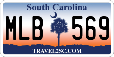 SC license plate MLB569