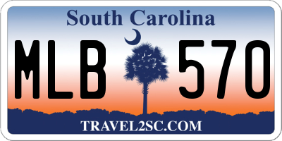 SC license plate MLB570