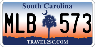 SC license plate MLB573
