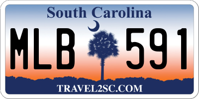 SC license plate MLB591