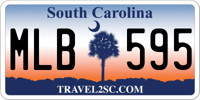SC license plate MLB595