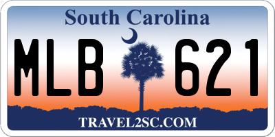 SC license plate MLB621