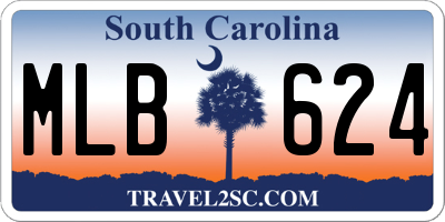 SC license plate MLB624