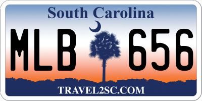 SC license plate MLB656