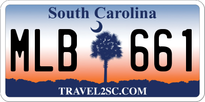 SC license plate MLB661