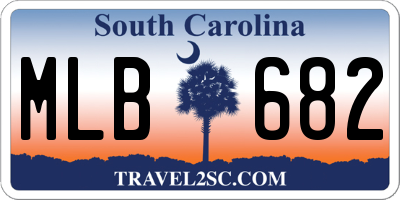 SC license plate MLB682