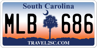 SC license plate MLB686