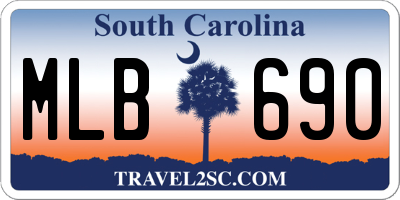 SC license plate MLB690