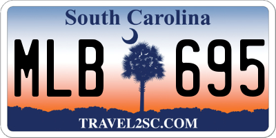 SC license plate MLB695