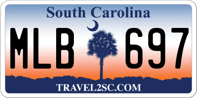 SC license plate MLB697